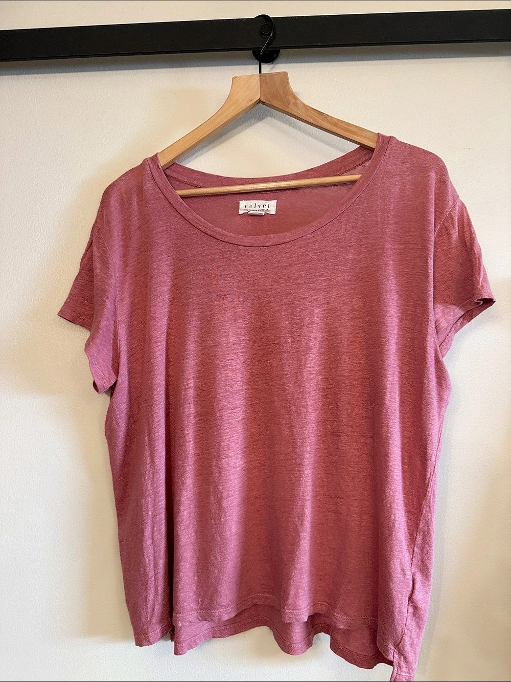 Velvet Short Sleeve Swearer Tee, Large